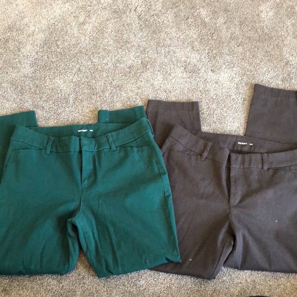 Old Navy Pixie Cut Work Pants—2 Pair